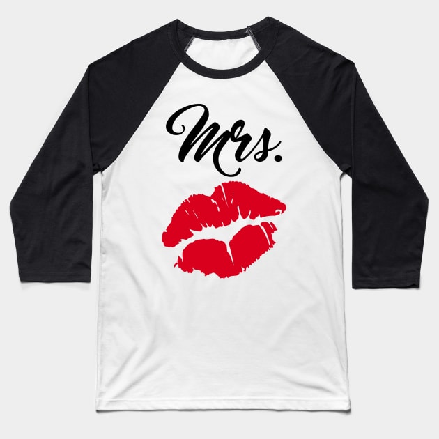 mrs. kiss Baseball T-Shirt by CheesyB